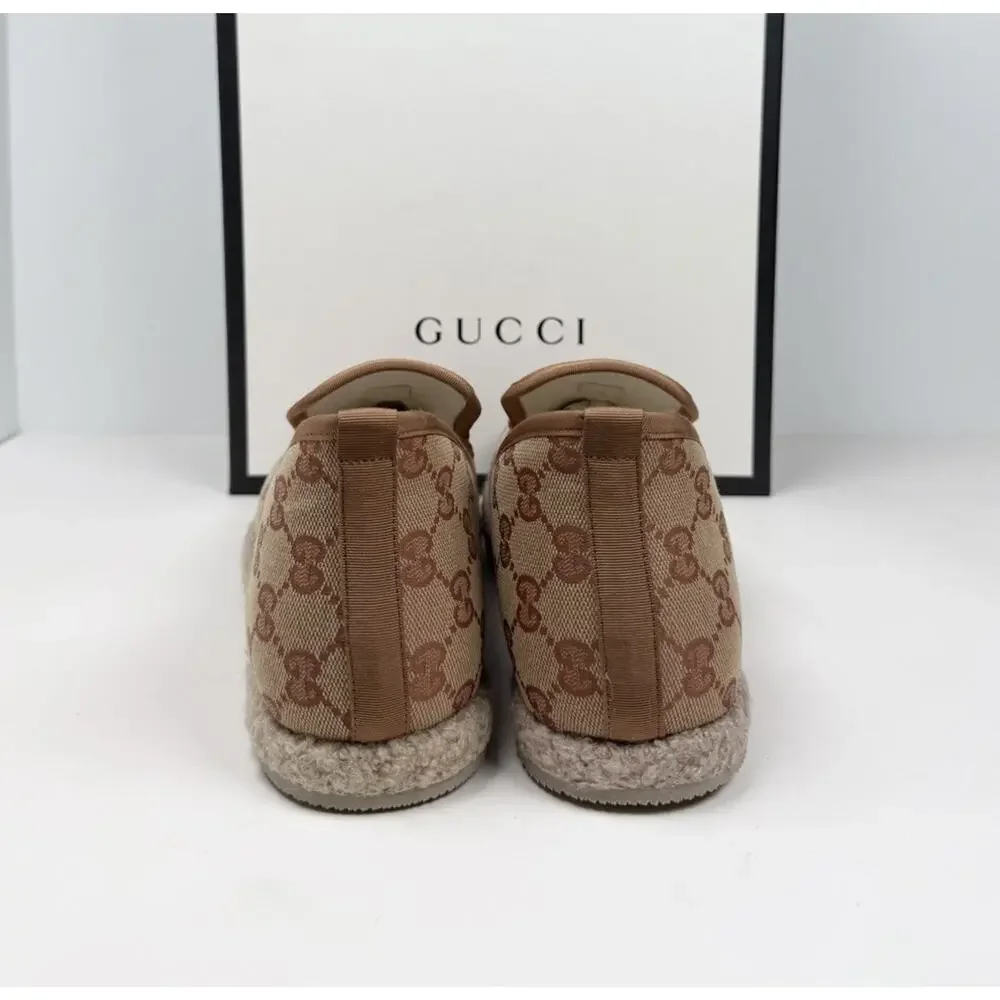 Size 8.5US - Gucci Horsebit Espadrille GG Canvas Loafers🍂 NEW/RETAIL $700!